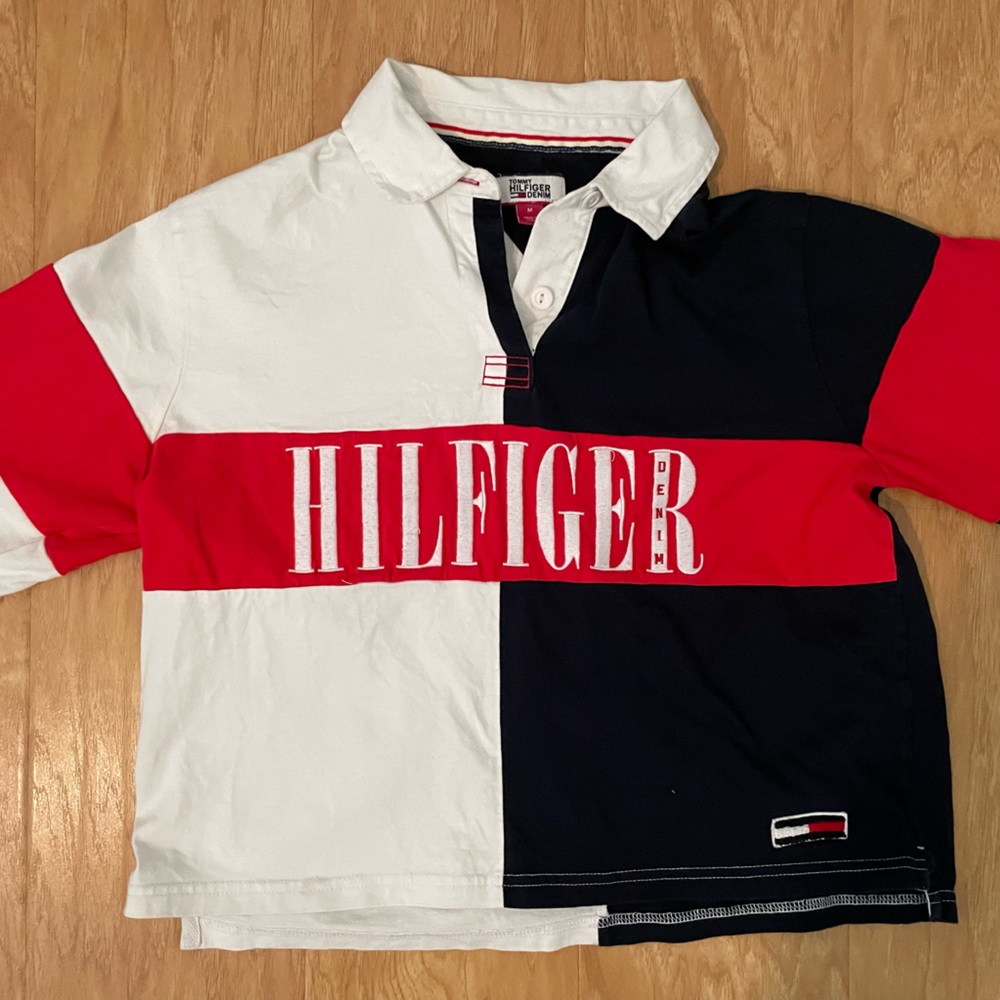 Tommy Hilfiger long sleeve polo women size M